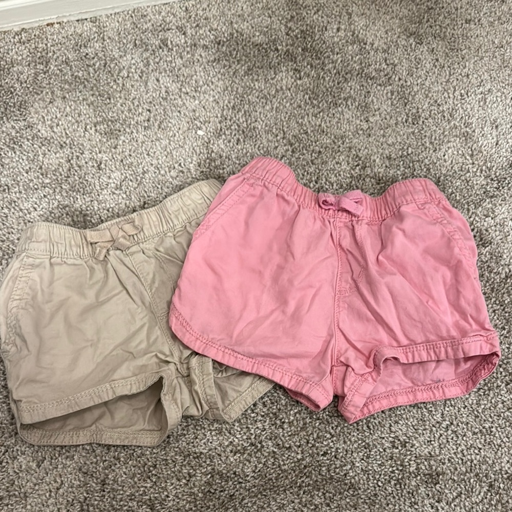 The Children's Place Pink and Tan Cargo Shorts